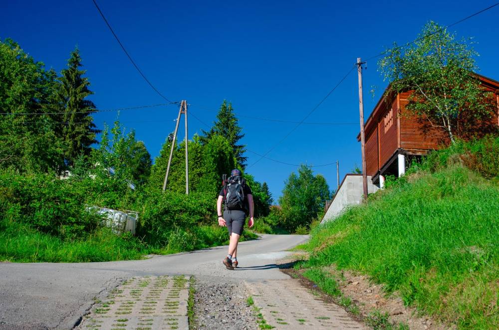 50. Zielony szlak rowerowy do centrum Istebnej (Gazury, Istebna)